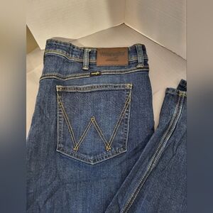 Wrangler Men's Classic Blue Regular Fit Jeans, Size 38 X 32